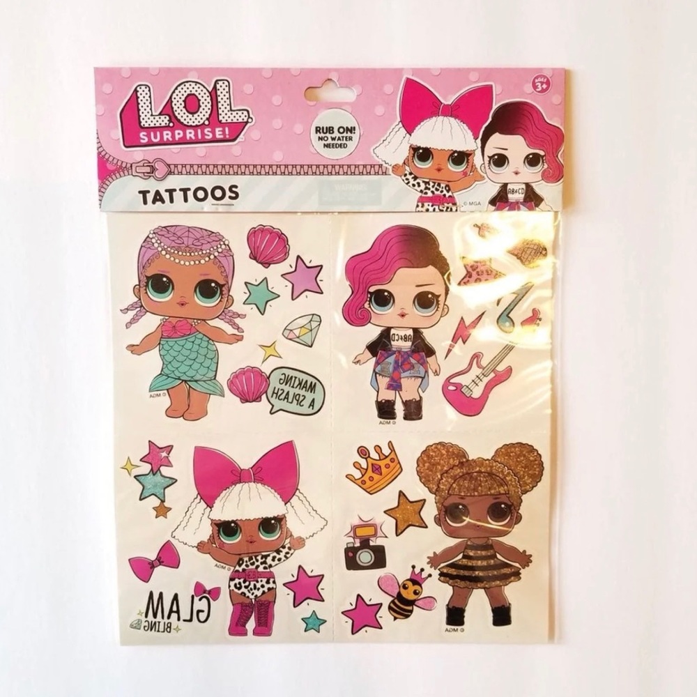 Lol Surprise Dolls 4-pk large tattoos